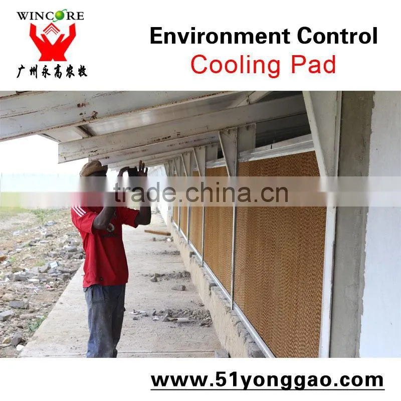 Poultry Liquid Cooling system Cooling Pad and Fan in Poultry Farm
