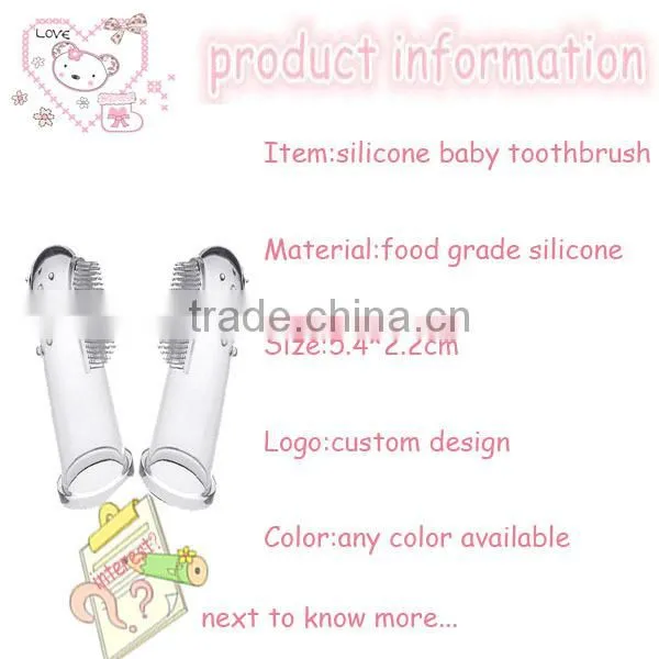 Factory directly sale silicone baby tooth and tongue clean brush