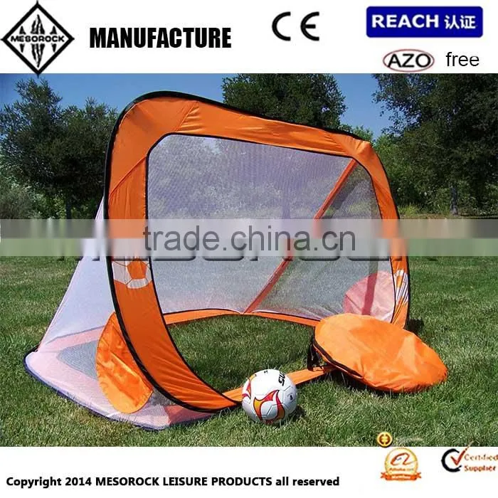 Two 6x4 Ft. Pop up Foldable Soccer Goals, Portable W/carry Case, Durable Pass Goal Football pair. Training Aid