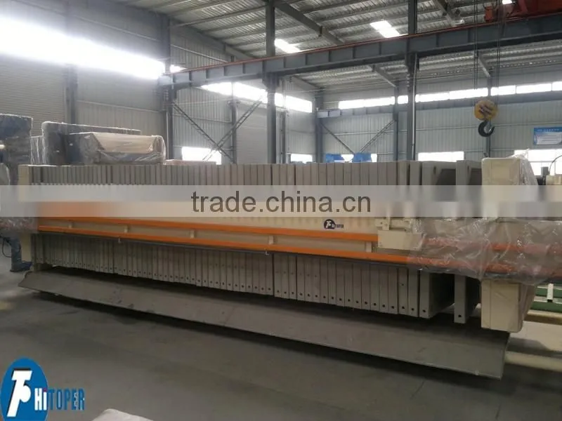 High efficiency unattended membrane type filter press in the water treatment plant