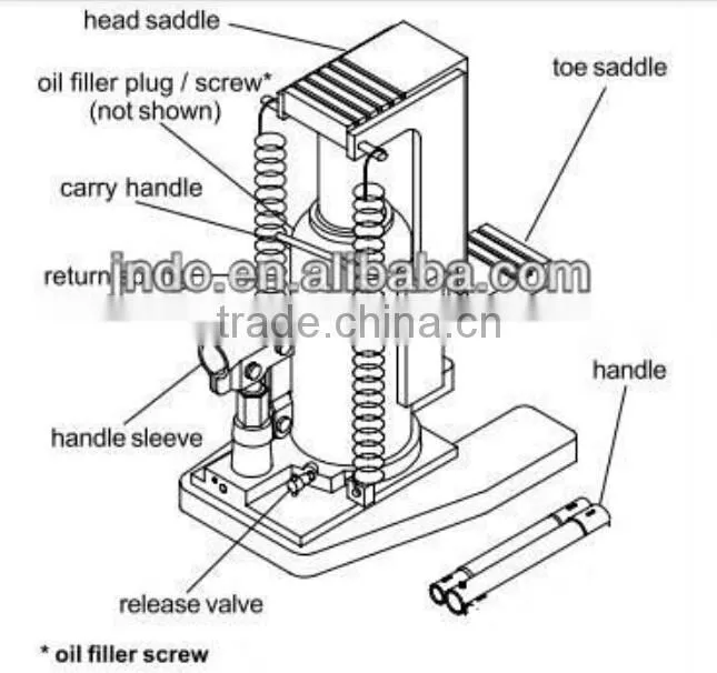 MHC-10RS compact structure manual portable hydraulic toe jack 20ton