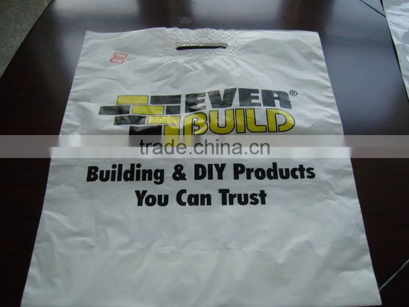 Colorful printed LDPE die cut handle plastic bags