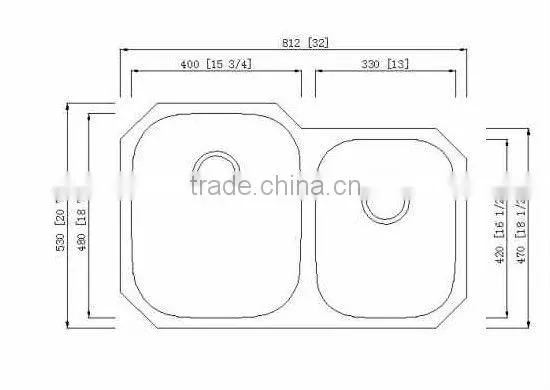 Undermount Stainless Steel 304# Kitchen Sink