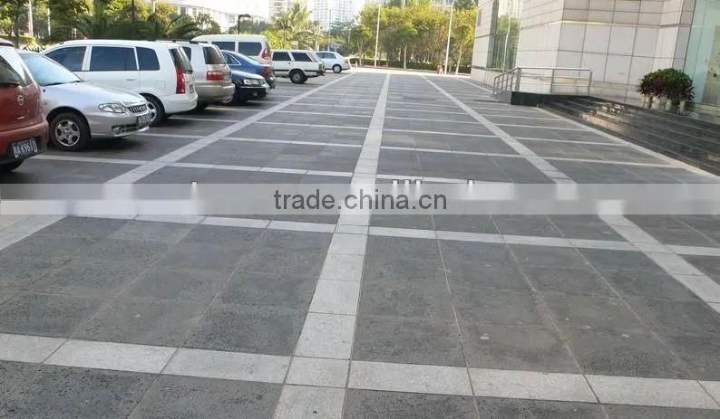 Black basalt tile flooring