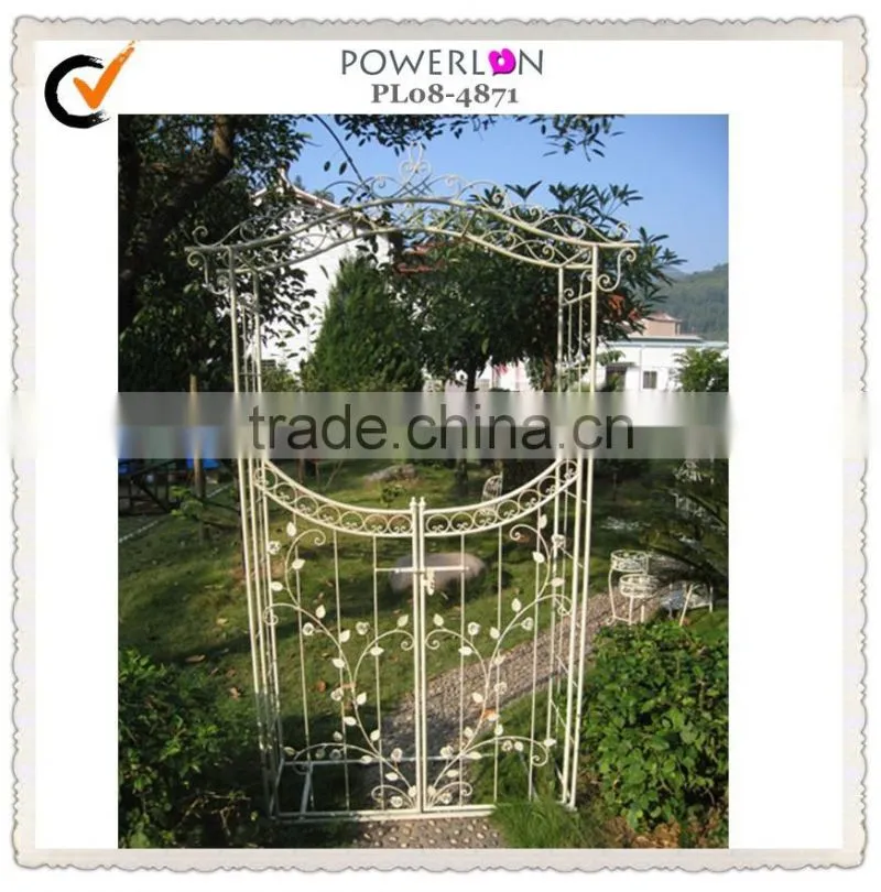 Wrought Iron Garden Arch Door Climbing Plants Metal Trellis
