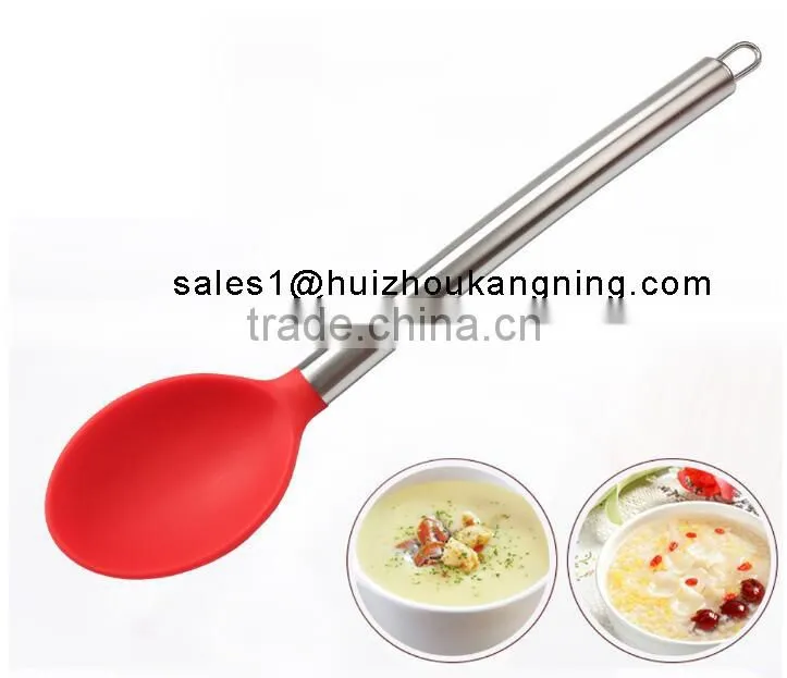 Stainless Steel & Silicone Cooking Utensil Set Spatula, Mixing & Slotted Spoon,Pasta Fork Server, Drainer