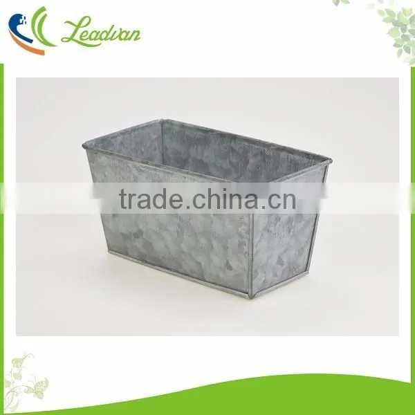 Cheap rectangular metal garden and outdoor tall wholesale square flower pot and planters