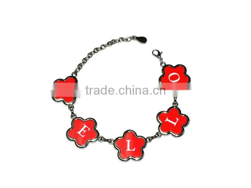 2017 New Fashionable Alloy Bracelet Necklace Earring Sublimation Jewellery