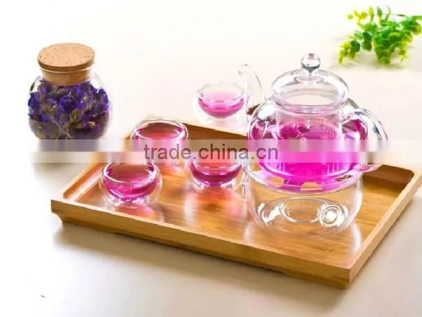 Newest glass teapot with mug antique glass teapot with plunger