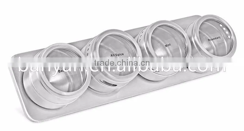 High Quality Useful Spice Stainless Steel Magnetic Cruet Condiments Spice Rack