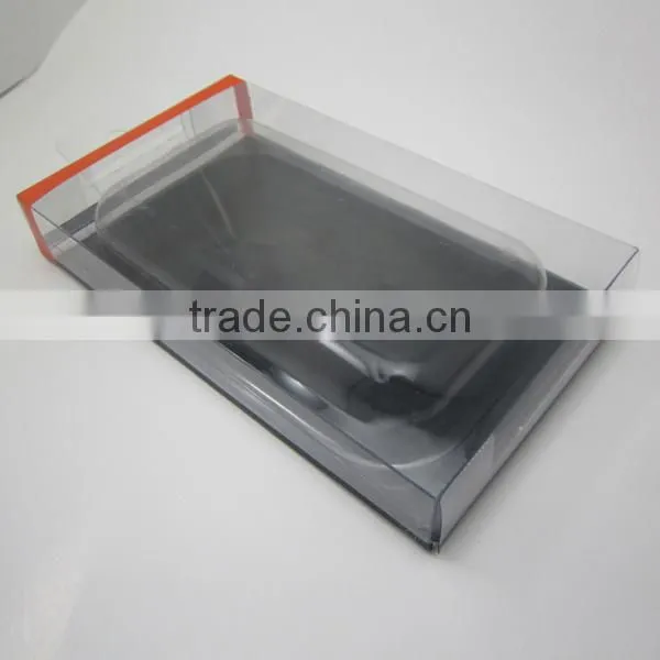 Popular sale PVC/PET packaging box for phone case, clear plastic paper packaging box, plastic box