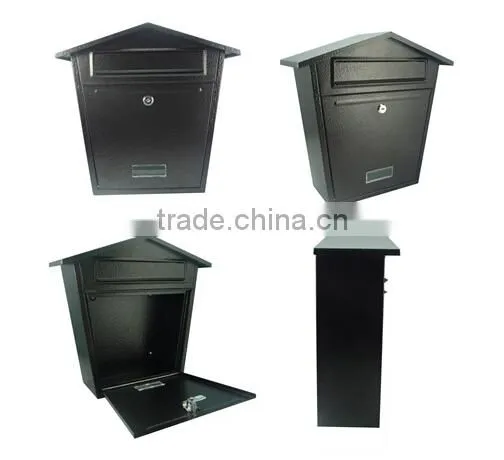 Galvanized steel postbox in many colors