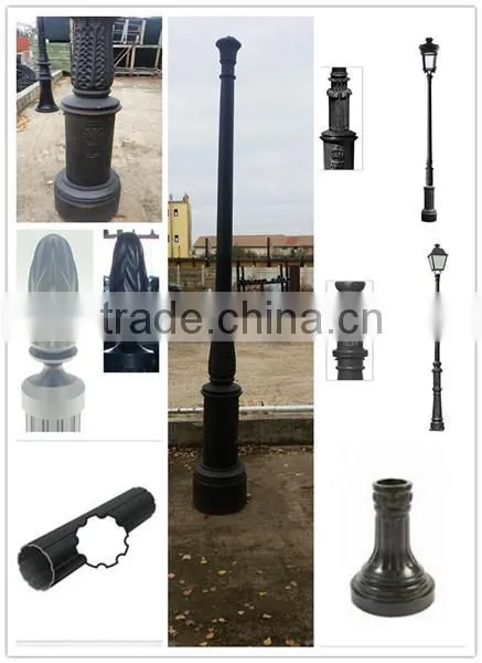 Alibaba express street decorative cast aluminum light pole base
