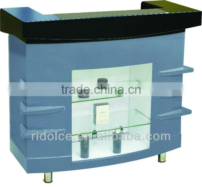 Pain Nail salon reception desk Painted finished acetone proof office table design receptionist table TKN-606