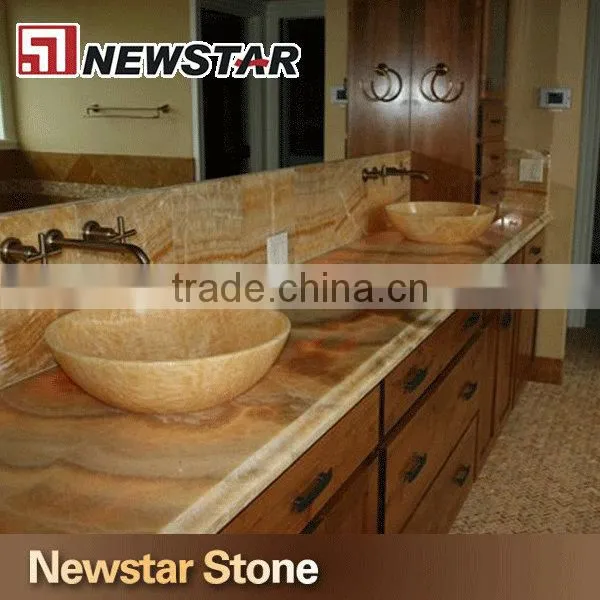 Newstar polished cheap onyx bathroom vanity top