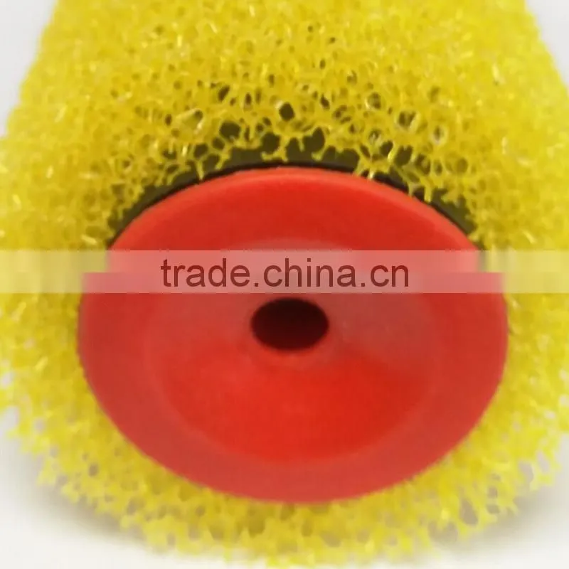 4' European style yellow polyester plastic core paint roller cover