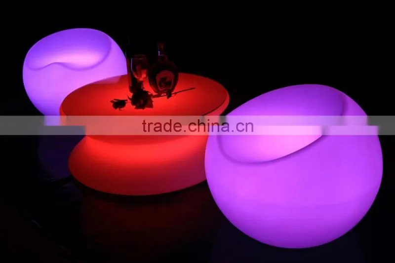 Illuminated Leisure Led Furniture With Color Changing Led Chair Coffee Sofa