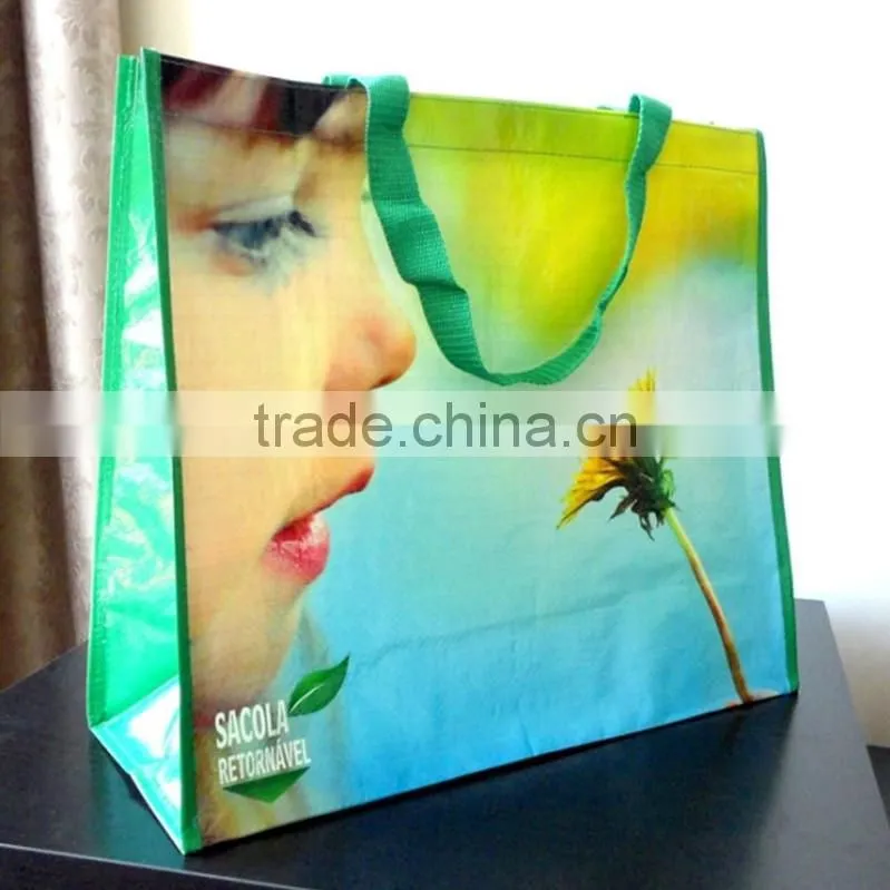 Promotional Reusable Laminated PP Woven Shoper Bag