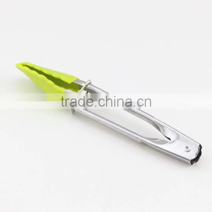 Mini Silicone & Stainless Steel Tongs (Assorted Colors)