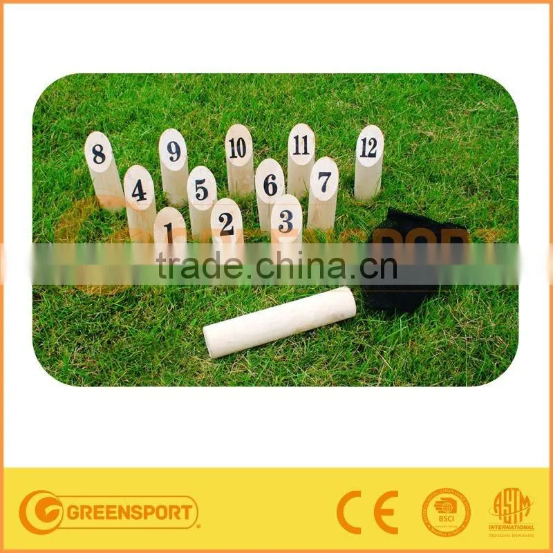 Outdoor Garden Lawn Game Custom Number Kubb Game