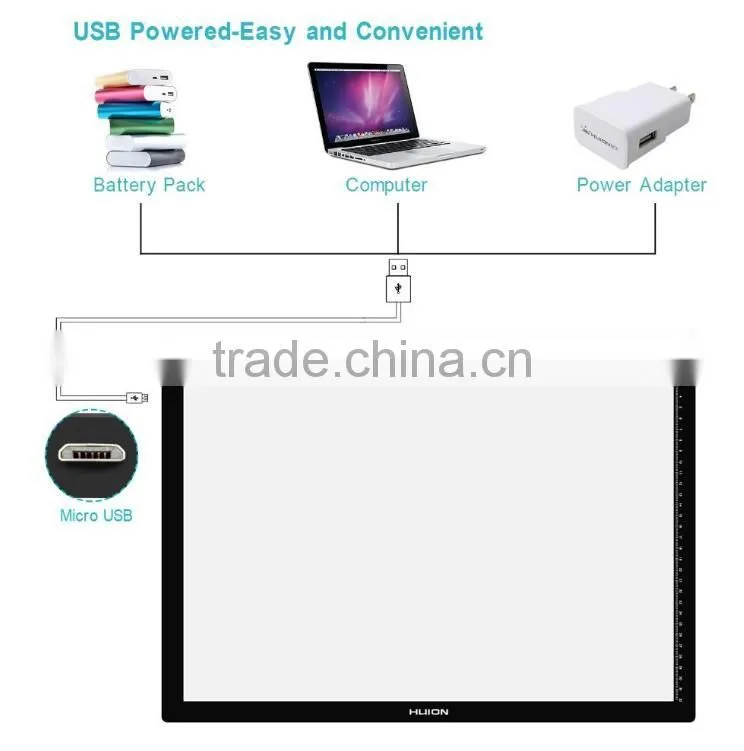 Rectangle Shape and LED+acrylic Material A2 Drawing Tablets Tracing LED Light Pad