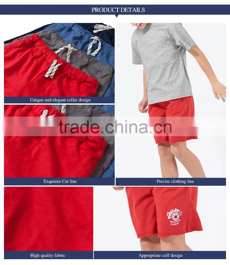 New summer school children's sports pants girls stamp pants boys short trimmings pants