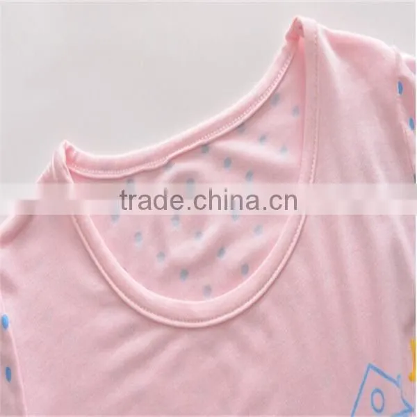 Hot sale Summer girl 's cotton dress sleeping wear clothing