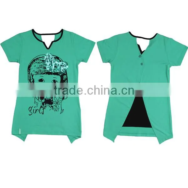 New Design hot sexy woman cheap artful custom tall t-shirts wholesale