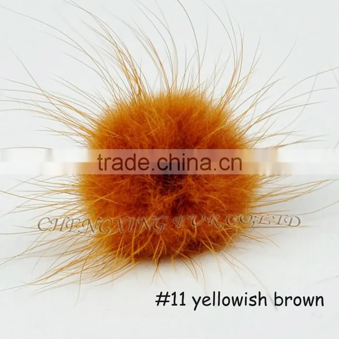 CX-A-27 Genuine Mink Fur Ball Finger Ring