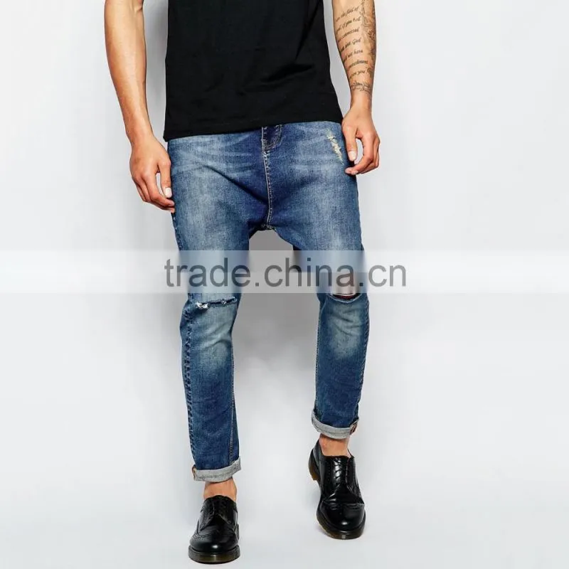 plain fashion custom design jeans pants bulk new style