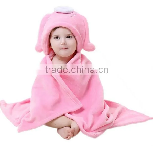 Cuddle snuggle embroidered custom terry animal shaped baby plush blanket/wholesale organic cotton baby blanket with hood