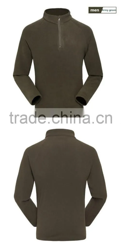 Mens cotton half zip sweatshirt without hoods
