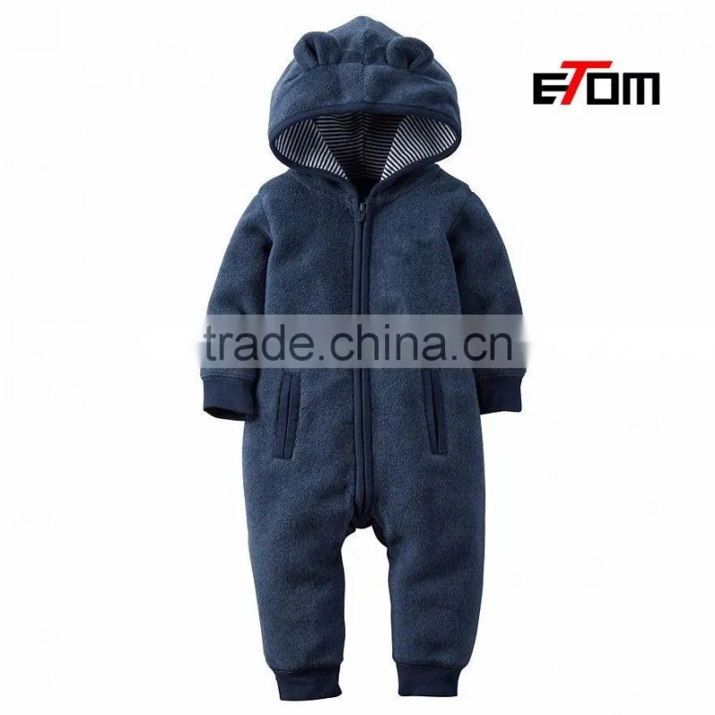 1527 OEM Baby clothes newborn boys velutum cotton print baby hat jumpsuit long sleeve Infants clothing& Toddlers baby onesie