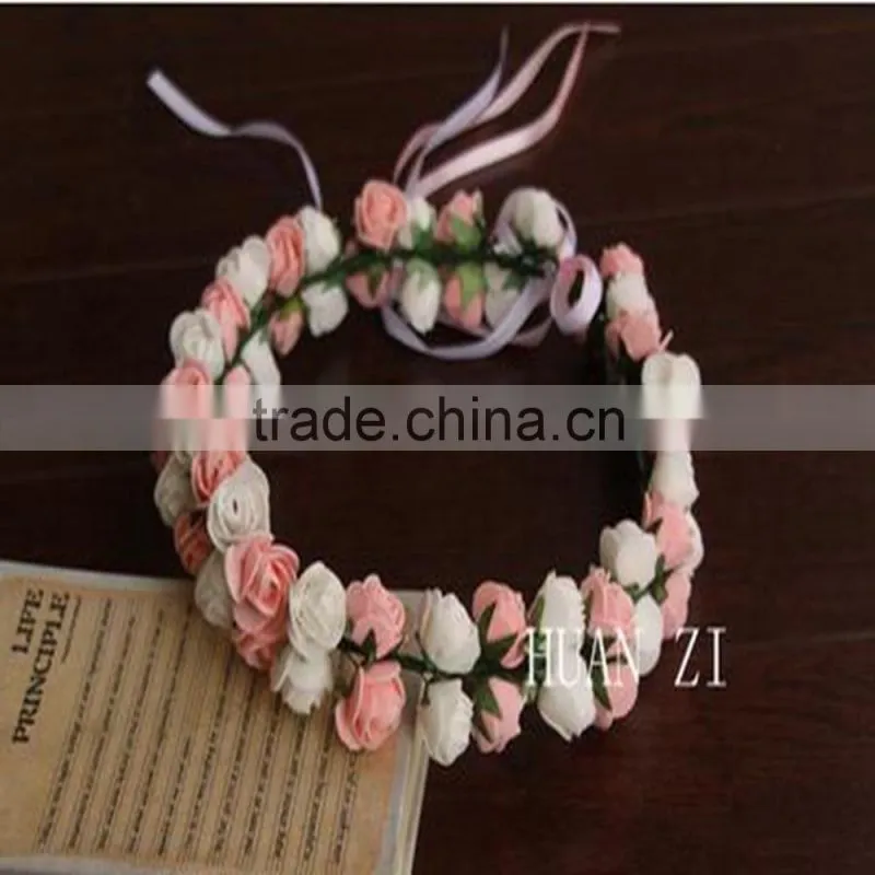 Wholesale Flower Bridal Headpiece Floral Halo Head Garland