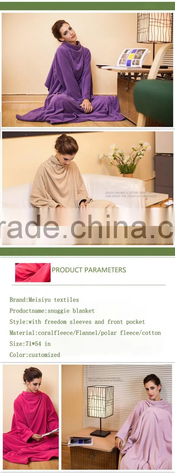 Blanket pocket aircondition fleece mermaid tail