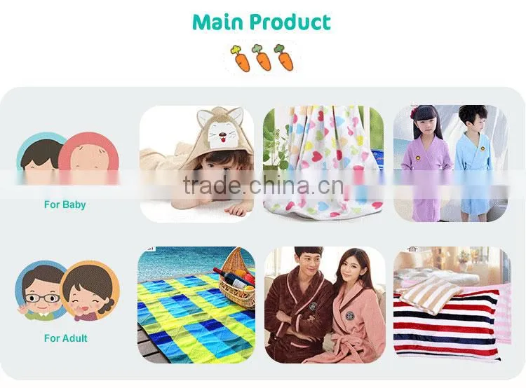 Solid Color Size Customized Bamboo Fiber Baby Blanket