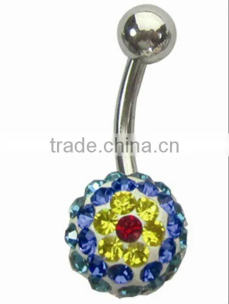 Smile face cute navel piercing belly ring