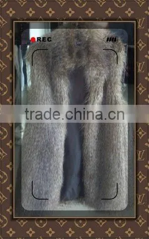 long pile faux fur vest