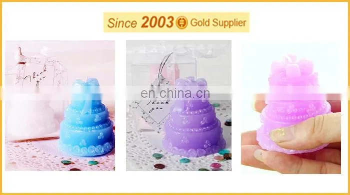 different shapes wedding cake candle