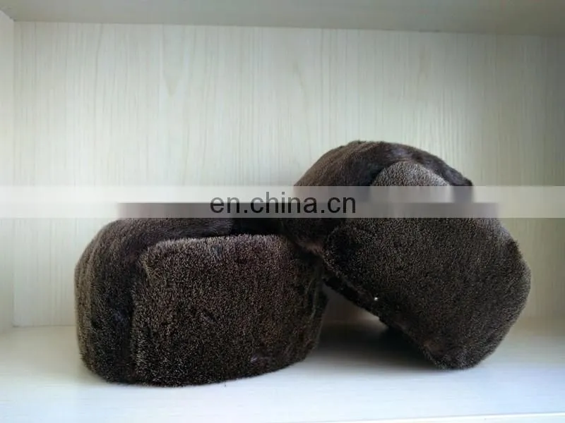 Seal fur trapper leather fur hat for winter wear