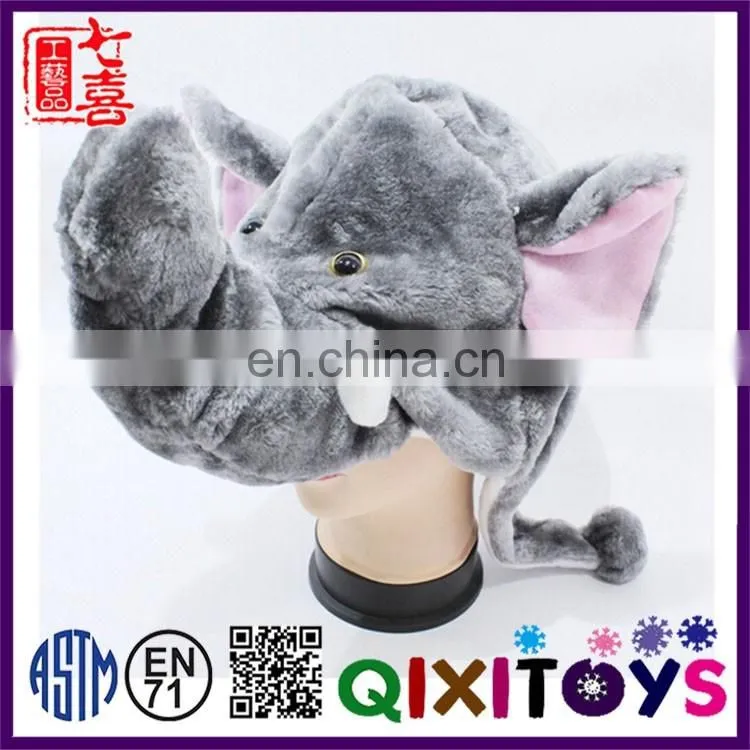 Professional customized unique design high quality funny plush animal hats kids fur hat wholesale