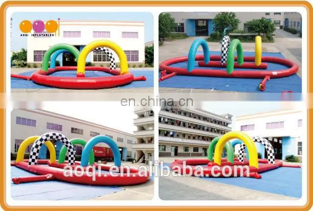 AOQI commercial use inflatable race track sports game for sale