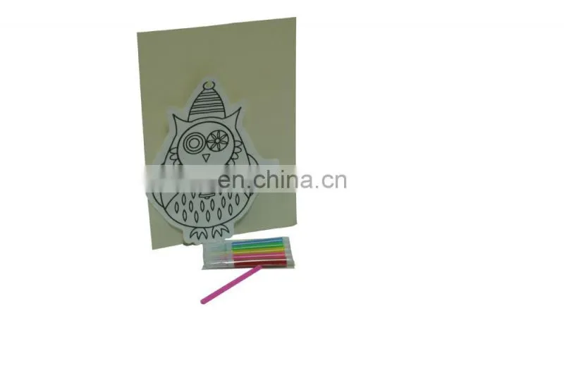 DIY painting cartoon balloon for kids with color markers