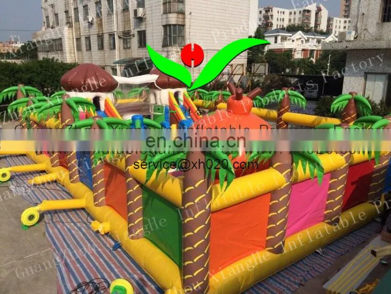 NEW arrived kids jungle adventure games inflatable unique entertainment city