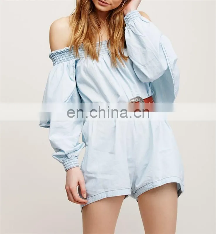 Sticthing Finish One Piece Long Sleeves Jumpsuits Sexy Ladies Jumpsuit 2014 Sexy Womens Off-shoulder Playsuit
