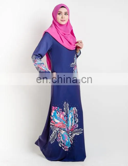China Supplier Best Quality Fashion Digital Printing Maxi Dresses Long Women