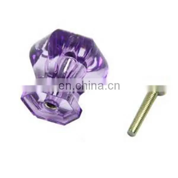 luxury purple acrylic crystal rhinestone furniture handles