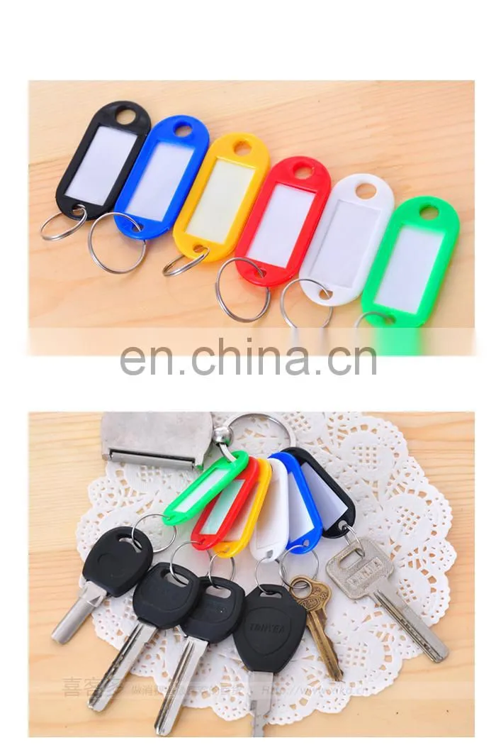 Winho Wholesale Blank Plastic Keychain Key Tags ID Label
