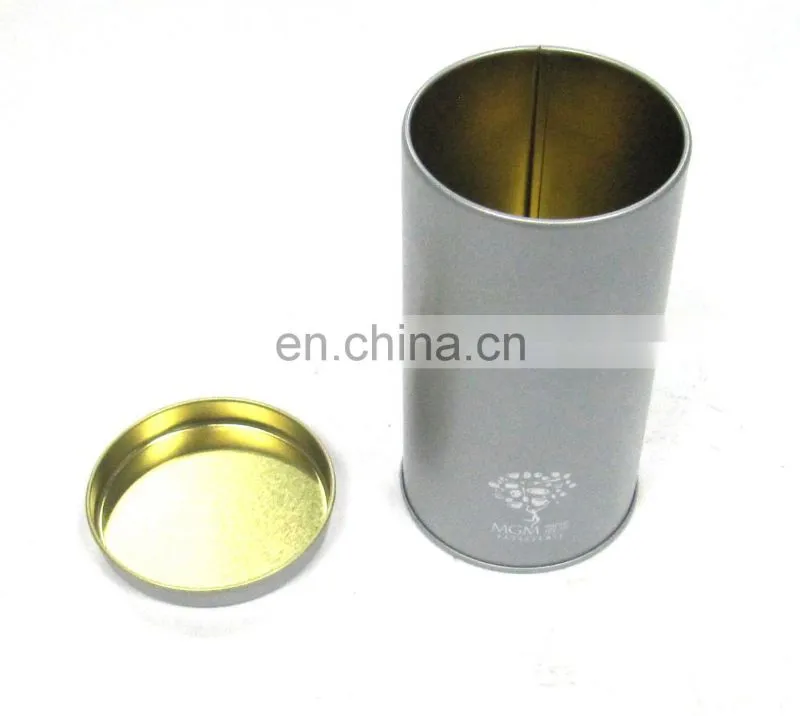 Nice plain cylinder tin box