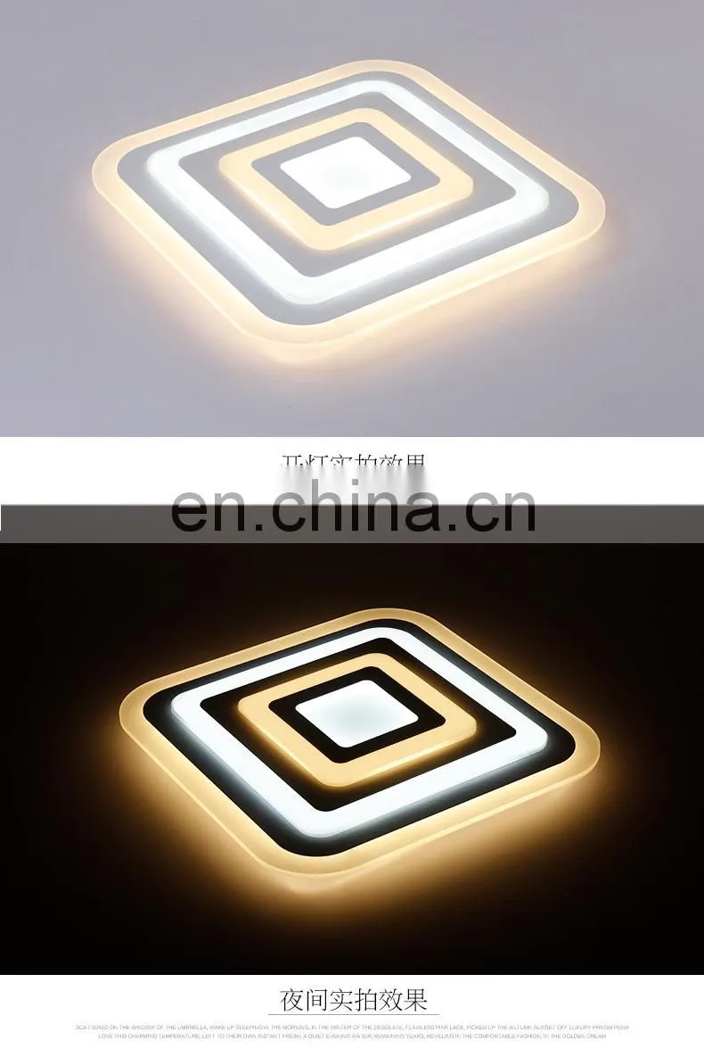 Square LED Chandeliers Light for Dining Living Room